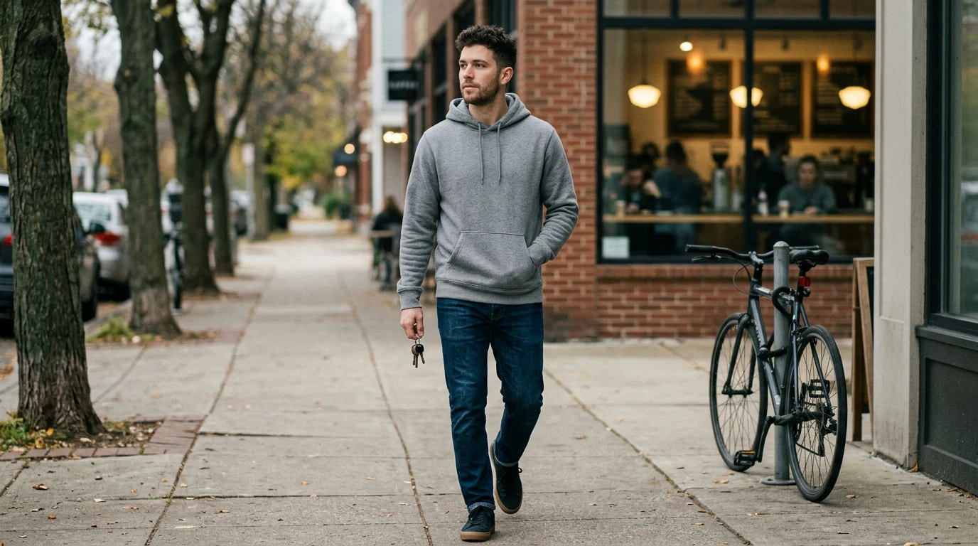 Nike Men’s Grey Hoodie w/ Front Pockets: Daily Wear Win